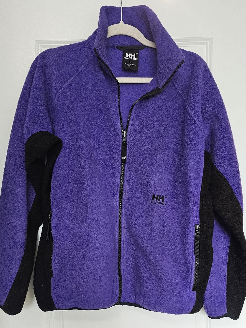 Helly Hansen Fleece Jacket Purple Full Zip Outdoor Lightweight Women’s Medium